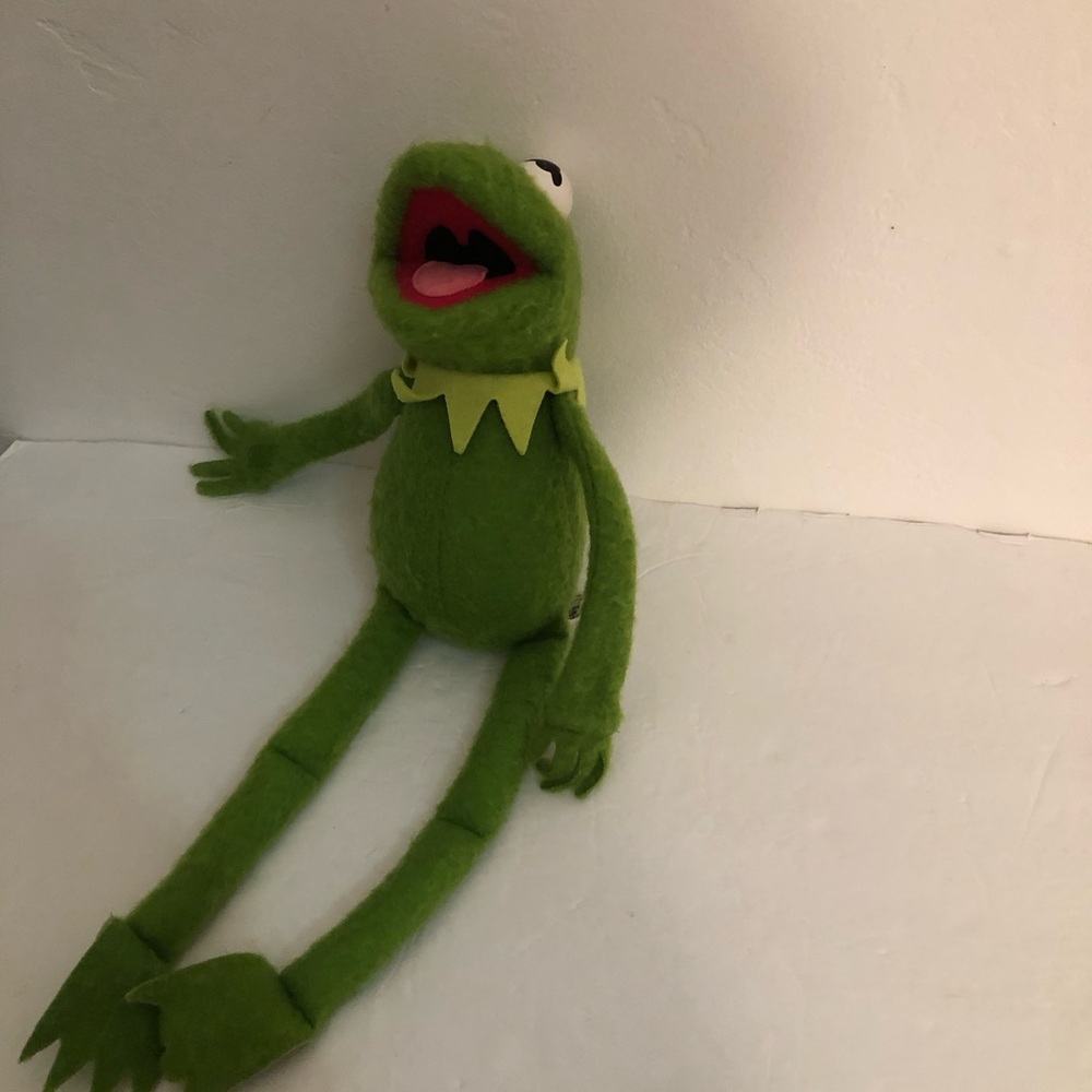 Vintage Jim Henson KERMIT THE FROG Fisher-Price Plush Doll Tush Tagged 1976-1978